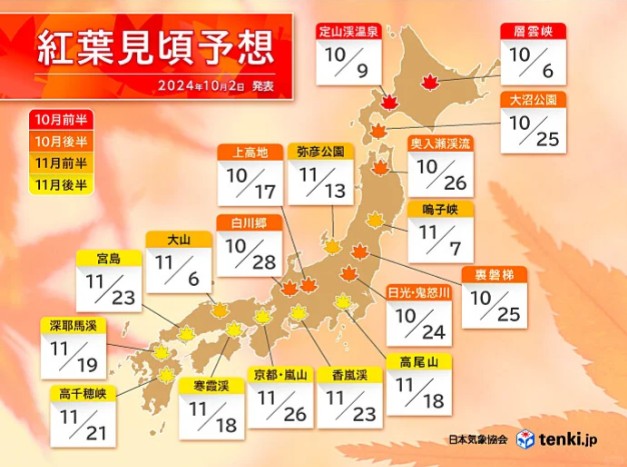 日本賞楓時間
