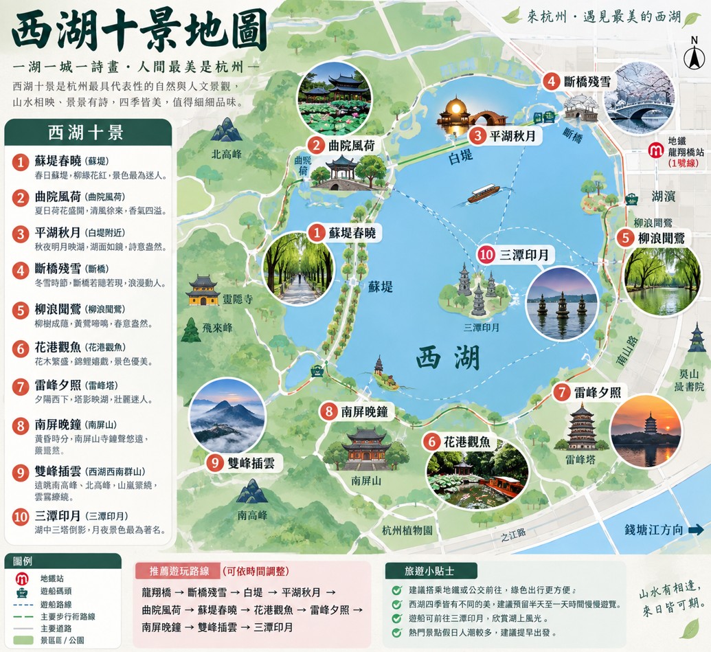 杭州西湖地圖 杭州西湖地圖