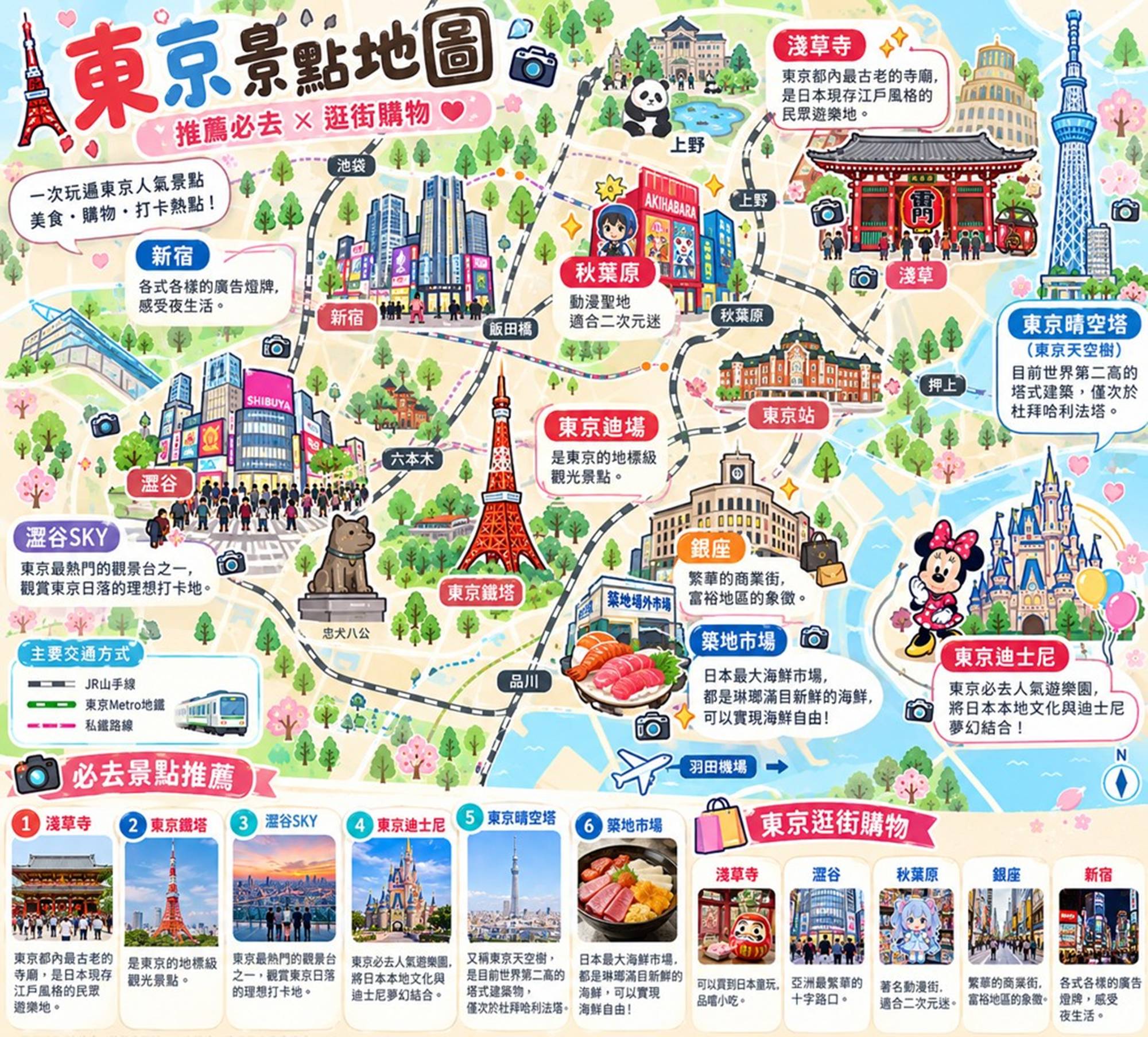 東京景點地圖2027 東京景點地圖2027