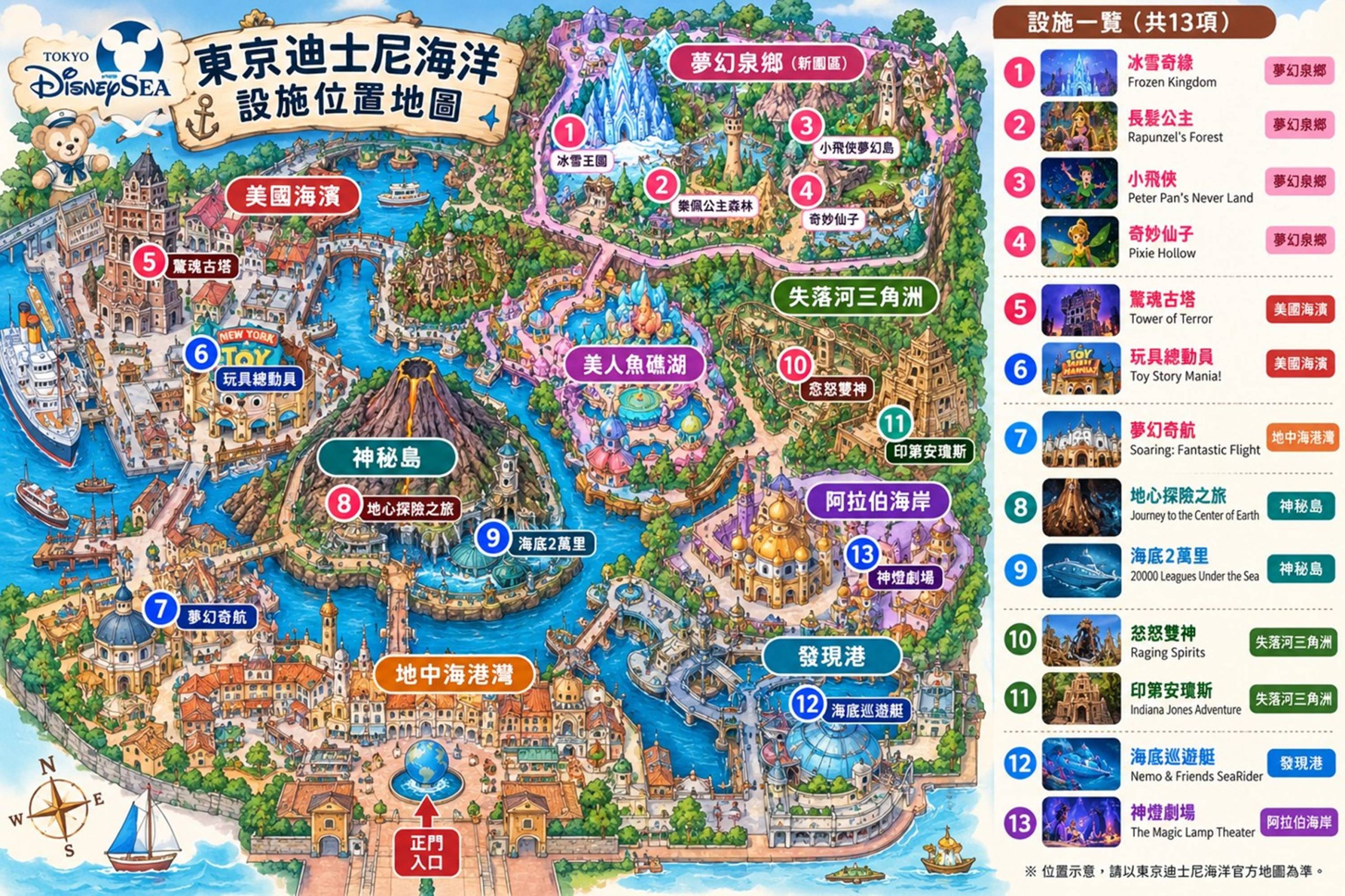 東京迪士尼海洋地圖 東京迪士尼海洋地圖