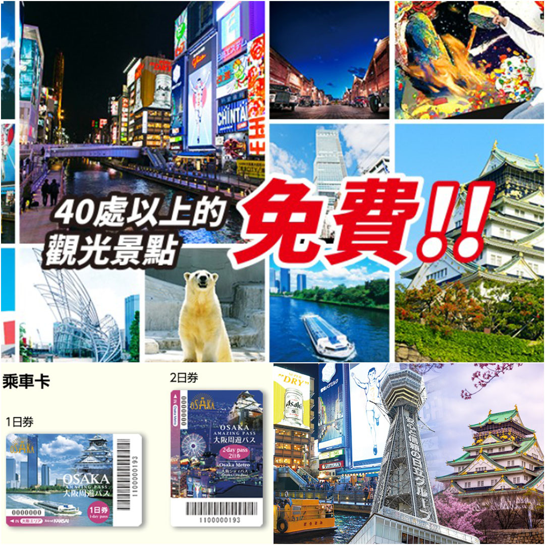 大阪景點大阪周遊券