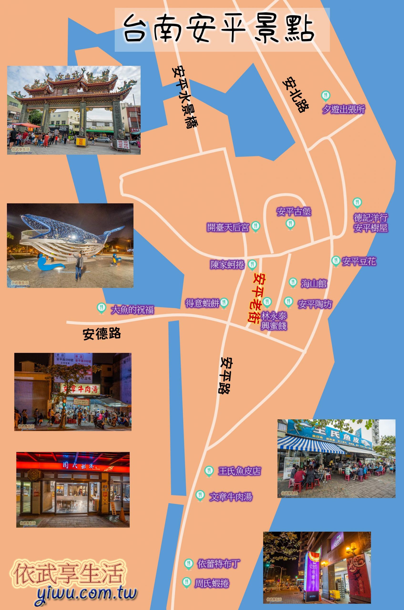 安平老街美食景點地圖